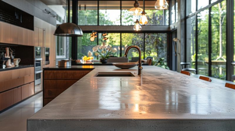 Cement Countertop Pouring in Napa, CA