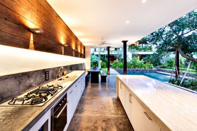 Outdoor Concrete Kitchen Counter